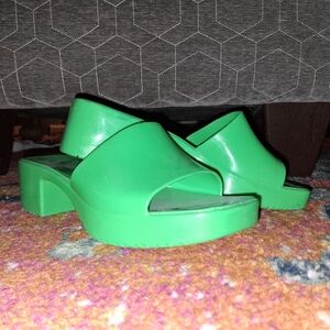 Green Women's Slide Sandals